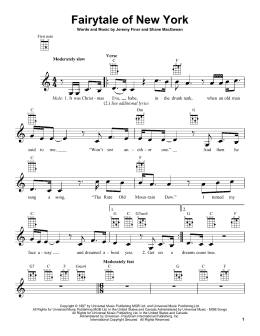 page one of Fairytale Of New York (Ukulele)