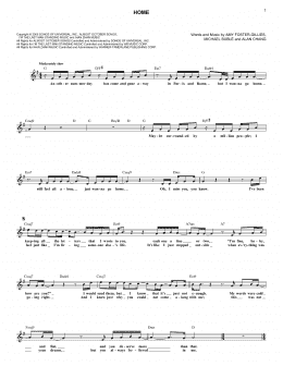 page one of Home (Lead Sheet / Fake Book)