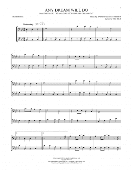 page one of Any Dream Will Do (Trombone Duet)