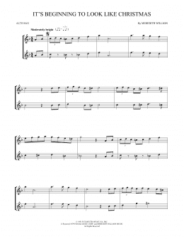 page one of It's Beginning To Look Like Christmas (Alto Sax Duet)