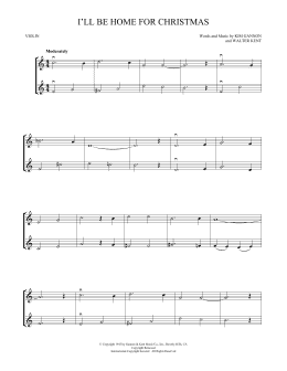 page one of I'll Be Home For Christmas (Violin Duet)