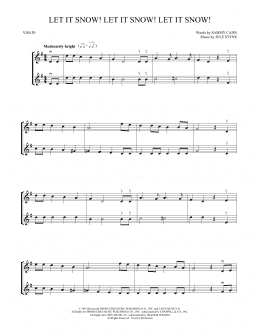 page one of Let It Snow! Let It Snow! Let It Snow! (Violin Duet)