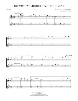 page one of The Most Wonderful Time Of The Year (Flute Duet)