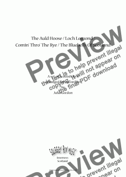 page one of The Auld Hoose / Loch Lomond / Comin' Thro' The Rye / The Bluebells Of Scotland