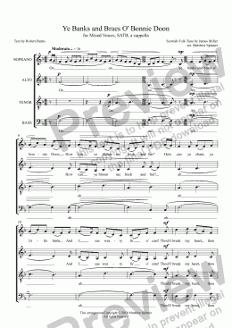 page one of Ye Banks and Braes O' Bonnie Doon