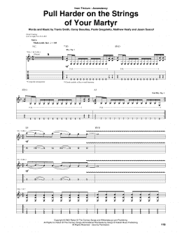 Pull Harder On The Strings Of Your Martyr Guitar Tab Sheet Music