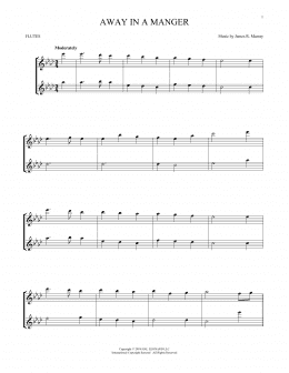 page one of Away In A Manger (Flute Duet)