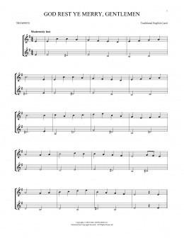 page one of God Rest Ye Merry, Gentlemen (Trumpet Duet)