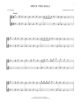 page one of Deck The Hall (Alto Sax Duet)