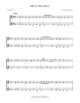 page one of Deck The Hall (Clarinet Duet)