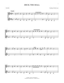 page one of Deck The Hall (Violin Duet)