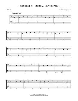 page one of God Rest Ye Merry, Gentlemen (Cello Duet)