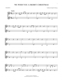 page one of We Wish You A Merry Christmas (Trumpet Duet)