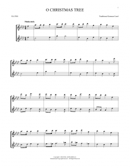 page one of O Christmas Tree (Flute Duet)