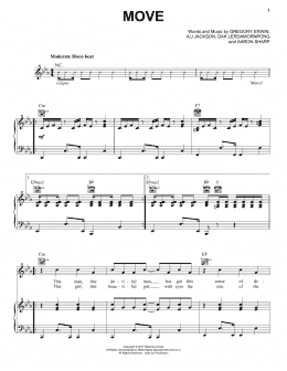 page one of Move (Piano, Vocal & Guitar Chords (Right-Hand Melody))