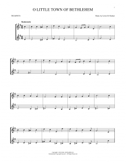 page one of O Little Town Of Bethlehem (Trumpet Duet)