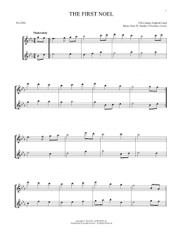 page one of The First Noel (Flute Duet)