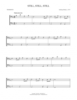 page one of Still, Still, Still (Trombone Transcription)