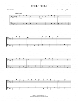 page one of Jingle Bells (Trombone Transcription)