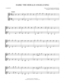 page one of Hark! The Herald Angels Sing (Clarinet Duet)