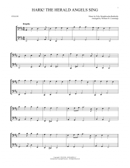 page one of Hark! The Herald Angels Sing (Cello Duet)