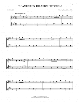 page one of It Came Upon The Midnight Clear (Alto Sax Duet)