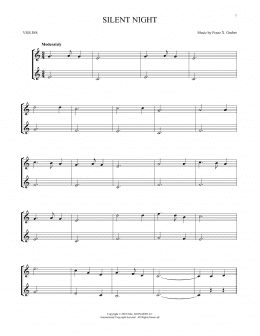 page one of Silent Night (Violin Duet)