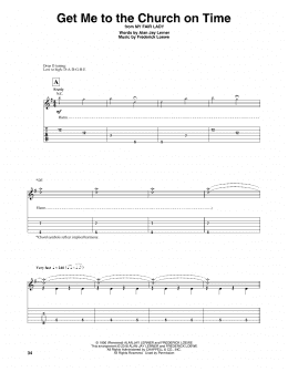 page one of Get Me To The Church On Time (Solo Guitar)