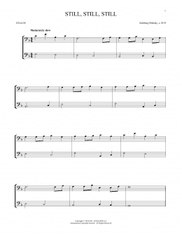 page one of Still, Still, Still (Cello Duet)