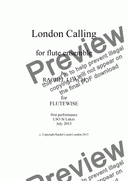 page one of London Calling