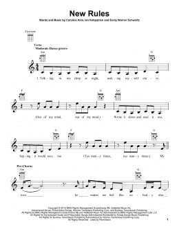 page one of New Rules (Ukulele)