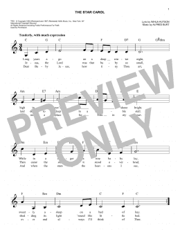 page one of The Star Carol (Easy Lead Sheet / Fake Book)