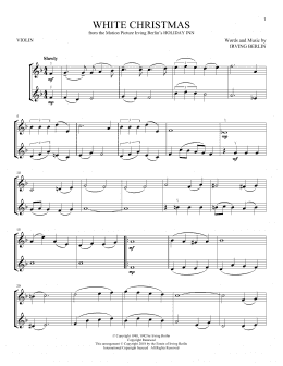 page one of White Christmas (Violin Duet)