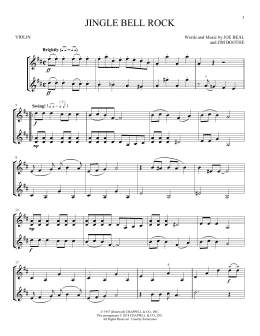 page one of Jingle Bell Rock (Violin Duet)