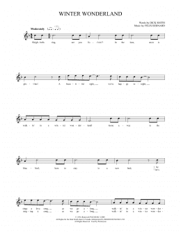 page one of Winter Wonderland (Ocarina)