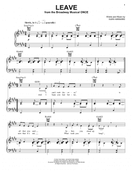 page one of Leave (Vocal Pro + Piano/Guitar)