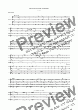 page one of 100 Great Hymn Tunes 81-90 (Christmas) Brass Quartet