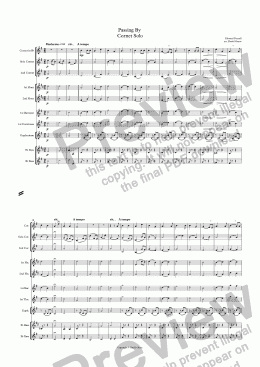 page one of Passing By :  Cornet Solo