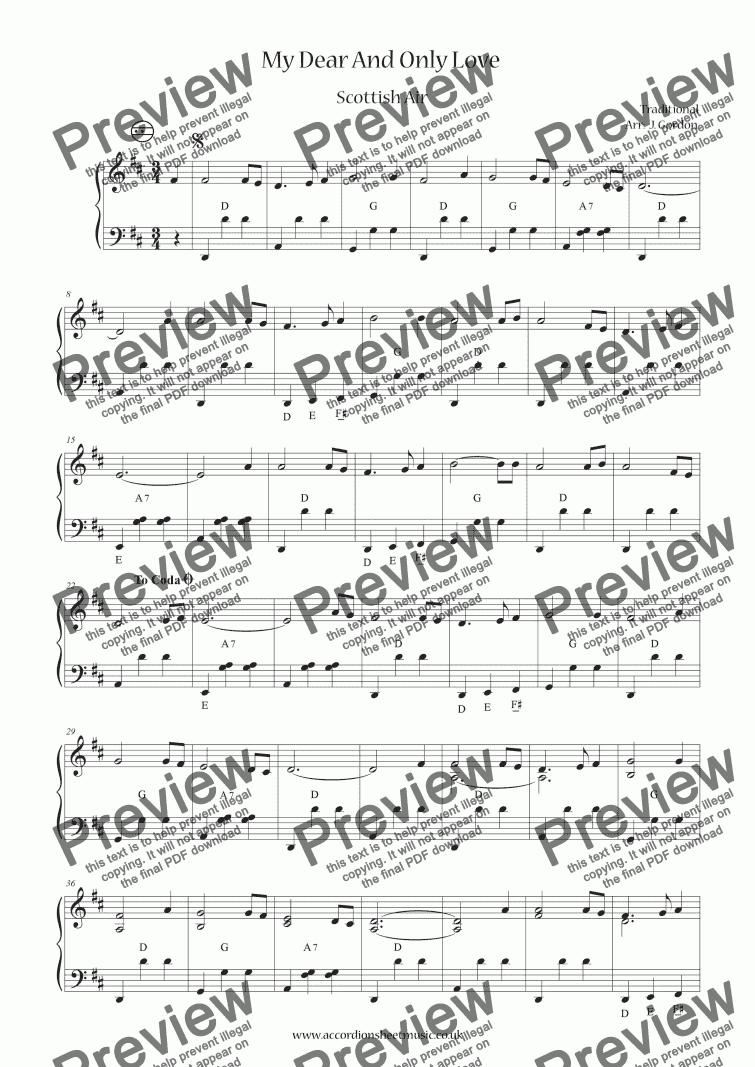 My Dear And Only Love Download Sheet Music Pdf File