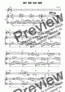 page one of Not Too Far Now - Clarinet solo