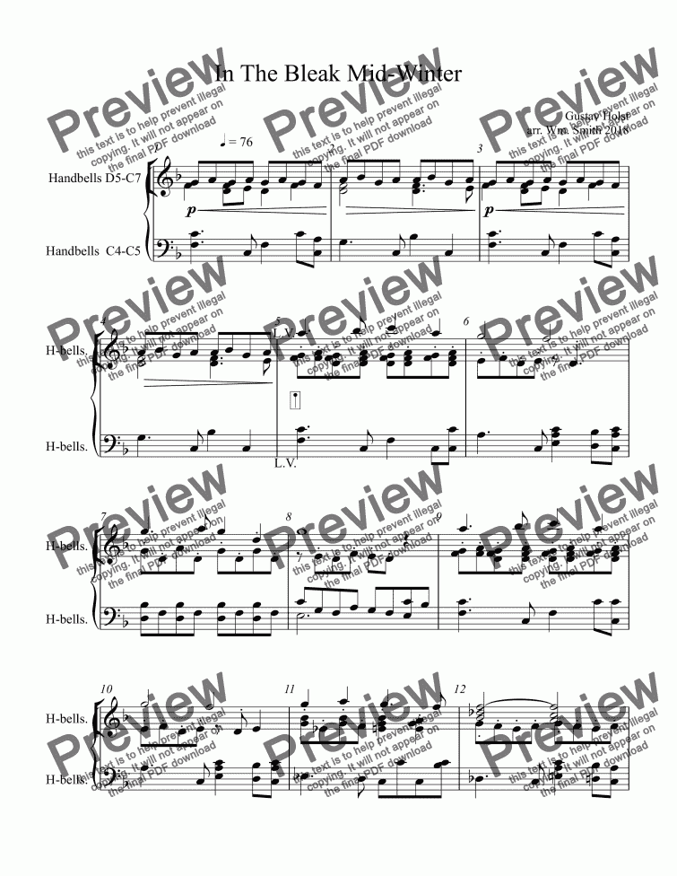 In The Bleak Mid Winter Download Sheet Music Pdf File