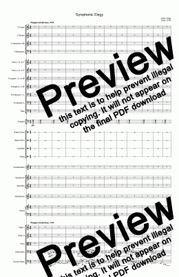 page one of Symphonic Elegy - Score and parts