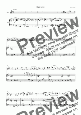 page one of Star Mist - Tenor Sax solo