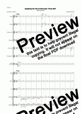 page one of Haydn - Symphony No.103 in E flat major