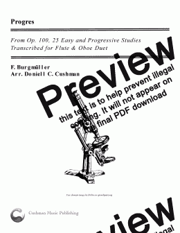 page one of Progres for Flute and Oboe