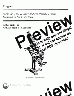 page one of Progres for Two Flutes