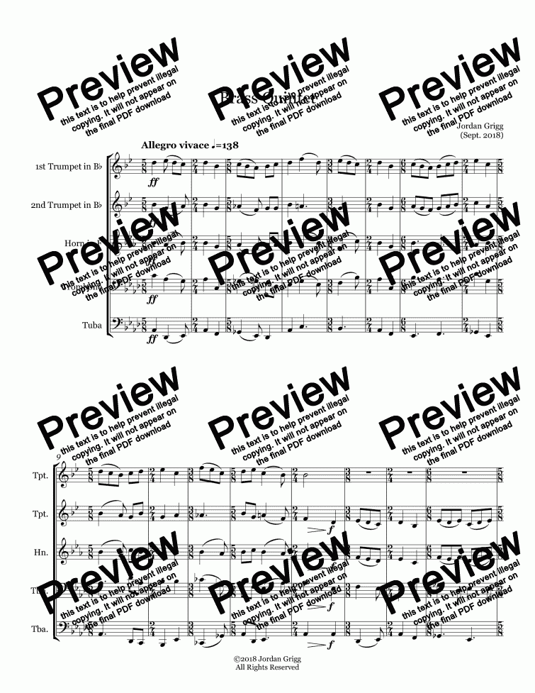 Brass Quintet Score And Parts Download Sheet Music Pdf File