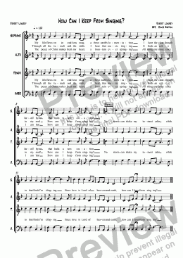 page one of "How Can I Keep From Singing" Hymn 