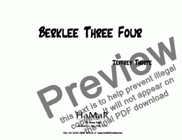 page one of berklee three four