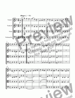 page one of String Quartet No. 3 in C Minor (3rd mvt)